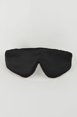 Washed Silk Eye Mask In Black - ourCommonplace