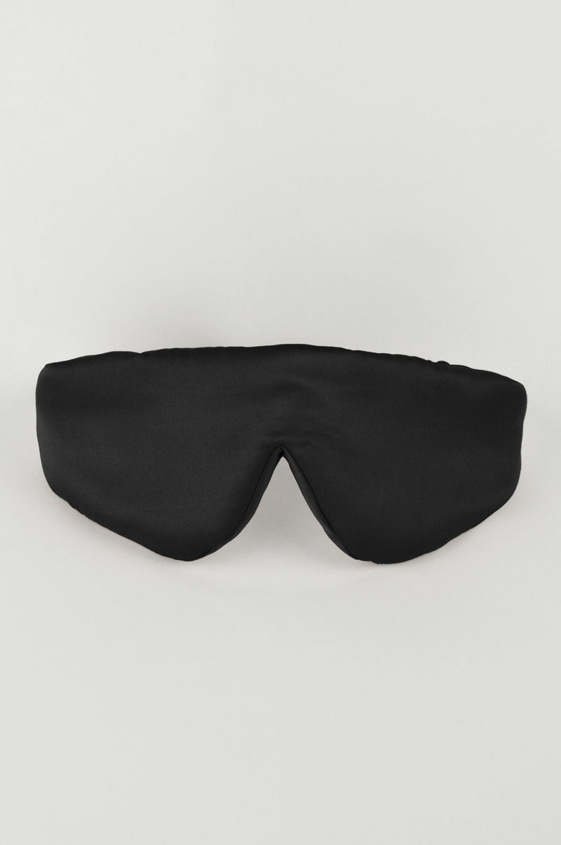 Washed Silk Eye Mask In Black - ourCommonplace