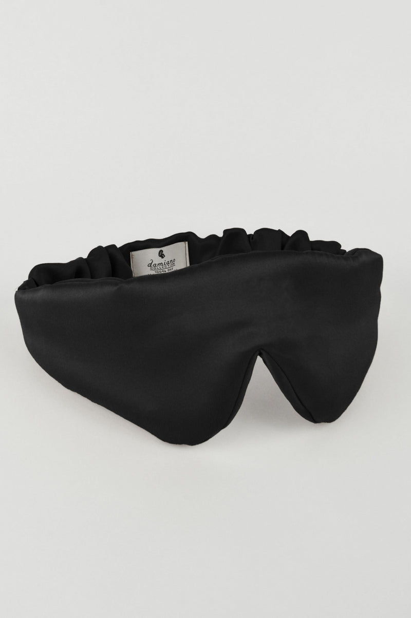 Washed Silk Eye Mask In Black - ourCommonplace