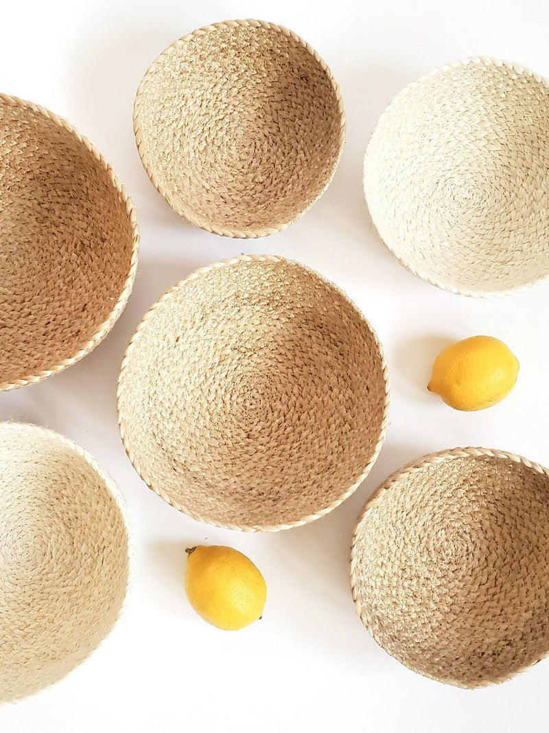 Korissa Kata Handwoven Jute Small Bowls - ourCommonplace