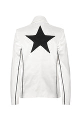 MAXINE Cotton Twill Star Blazer in Cloud - ourCommonplace