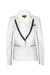 MAXINE Cotton Twill Star Blazer in Cloud - ourCommonplace