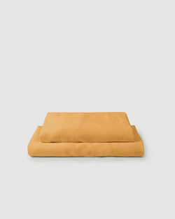 Marcel Linen Fitted Sheet - Mustard - ourCommonplace