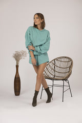 The Gia Sweatshirt in Mint Green - ourCommonplace