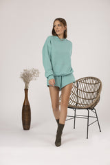 The Gia Sweatshirt in Mint Green - ourCommonplace