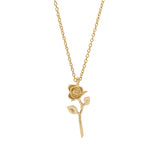 Devotion - Rose Necklace in 14k Yellow Gold - ourCommonplace