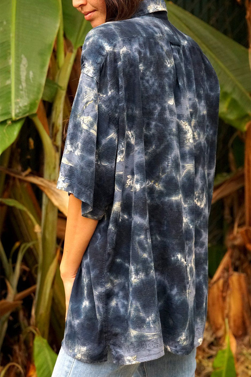 Hawaiian Kai Shirt // Blue Lagoon Tie Dye - ourCommonplace