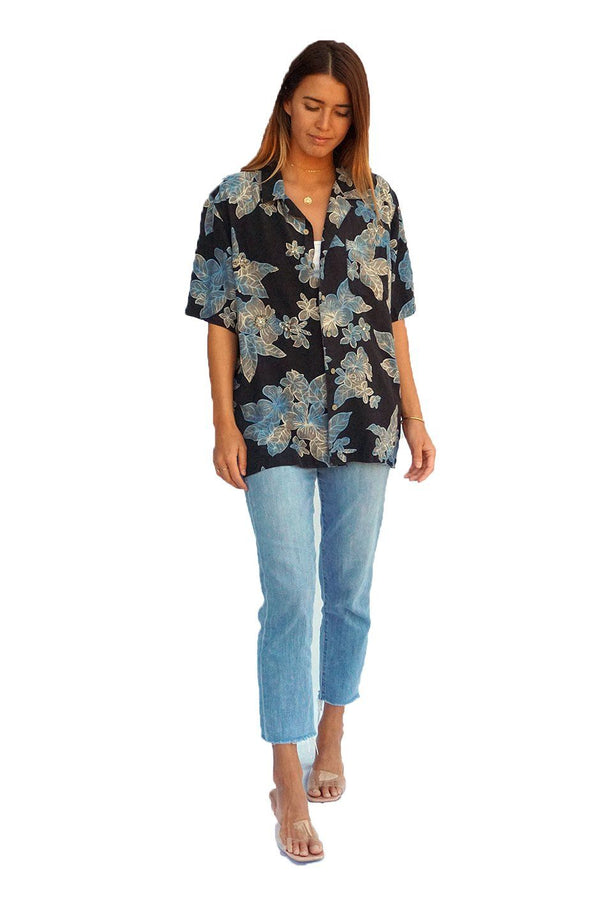 Hawaiian Kai Shirt // Beaded Ocean Mist Tie Dye - ourCommonplace