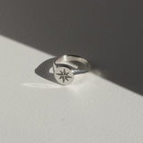 Compass Signet Ring in Sterling Silver - ourCommonplace