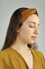 Raw Silk Spa Headwrap In Copper - ourCommonplace