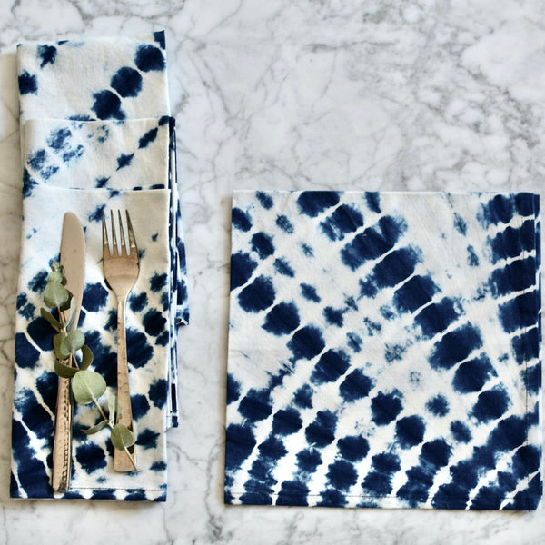 Geetha Shibori Tie-Dye Cotton Napkins - ourCommonplace