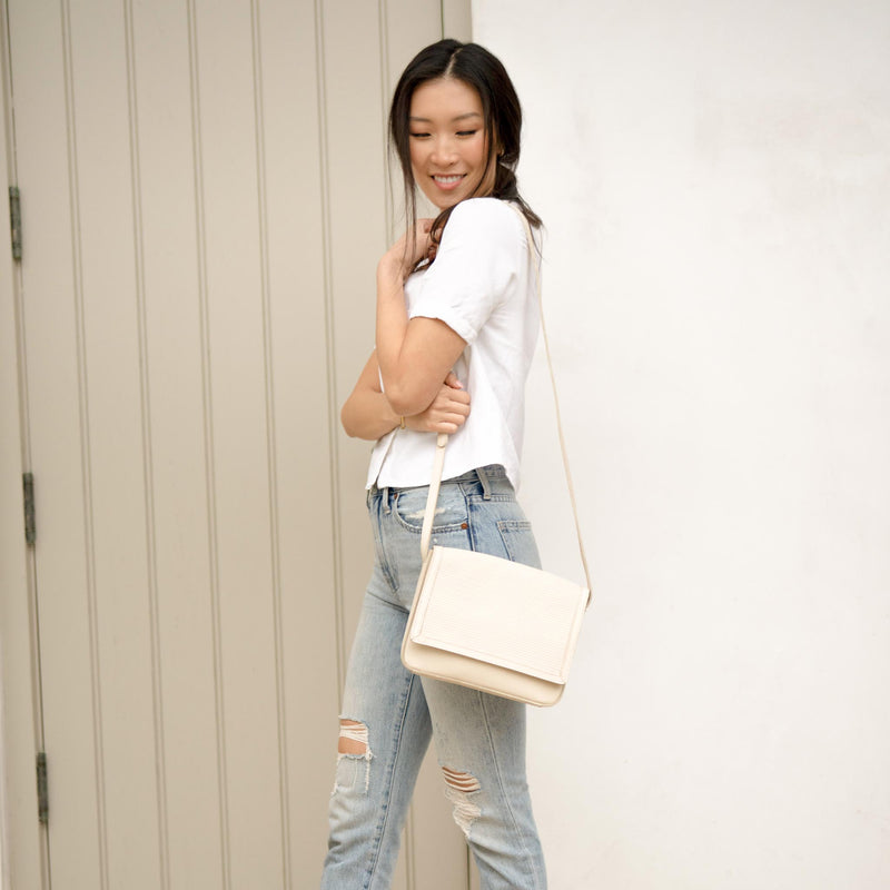 Clara Crossbody Woven Bone - ourCommonplace