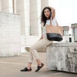 Lori Tote Almond/Black - ourCommonplace