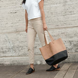 Lori Tote Almond/Black - ourCommonplace