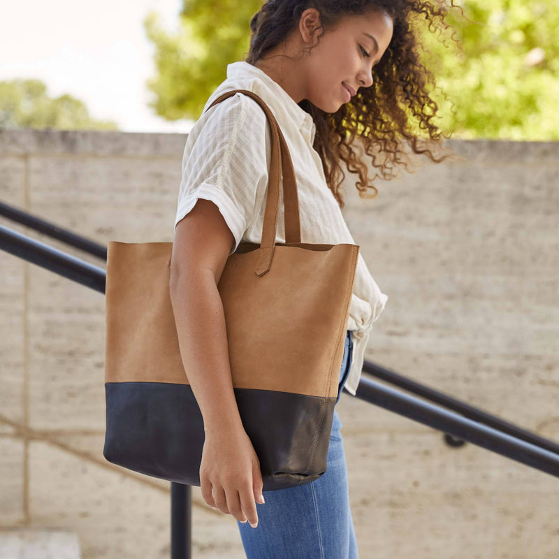 Lori Tote Almond/Black - ourCommonplace