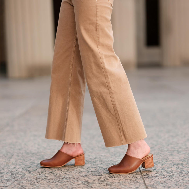 All-Day Heeled Mule Brandy - ourCommonplace