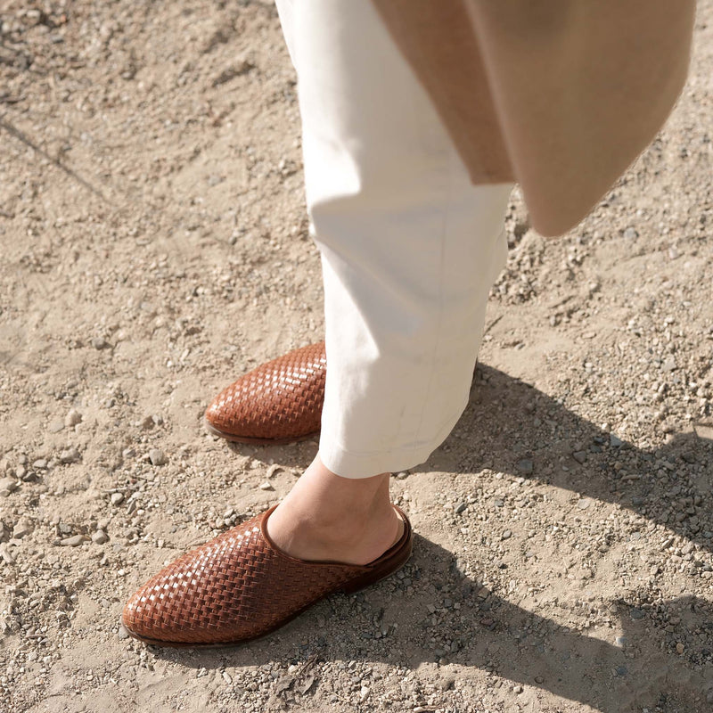 Ama Woven Mule Woven Brandy - ourCommonplace