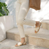 All-Day Cross Strap Sandal Bone - ourCommonplace