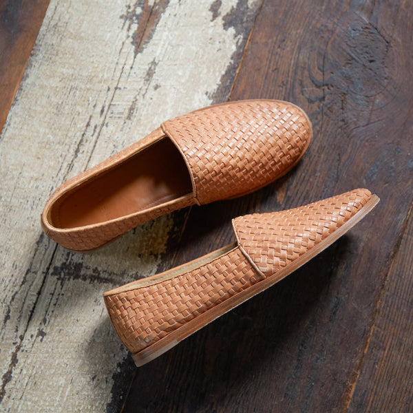 Mara Woven Slip on Woven Almond - ourCommonplace
